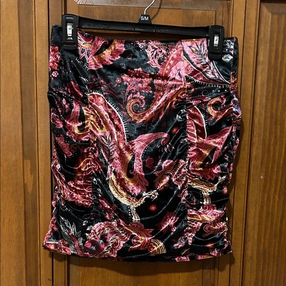 Free People Velvet Like Mini Skirt - Picture 3 of 9